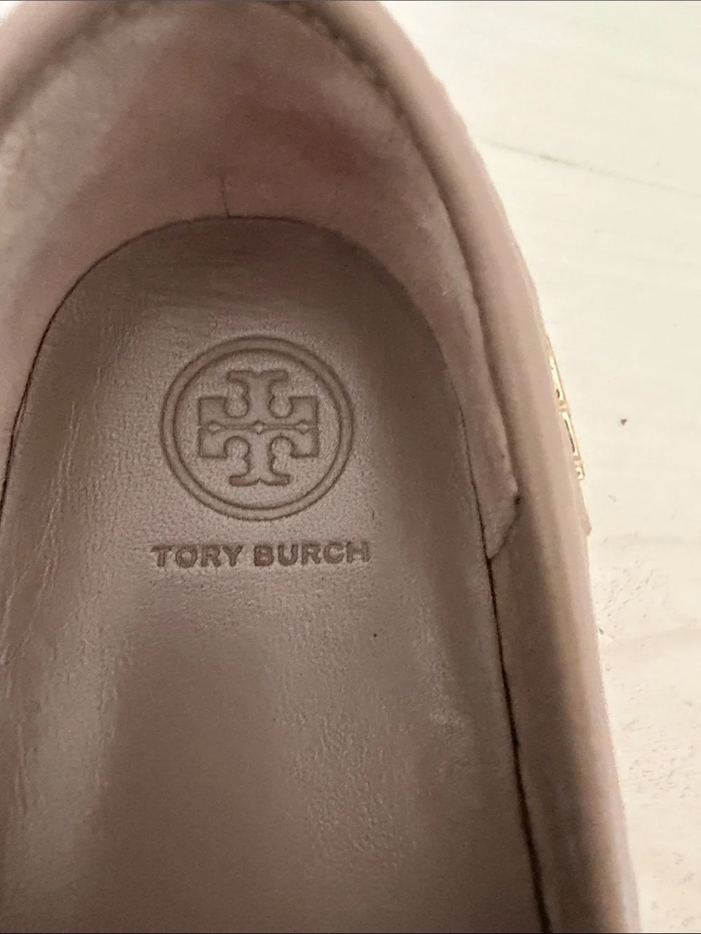 Tory Burch Quilted Slip-On leather Sneakers in Taupe 6 1/2
